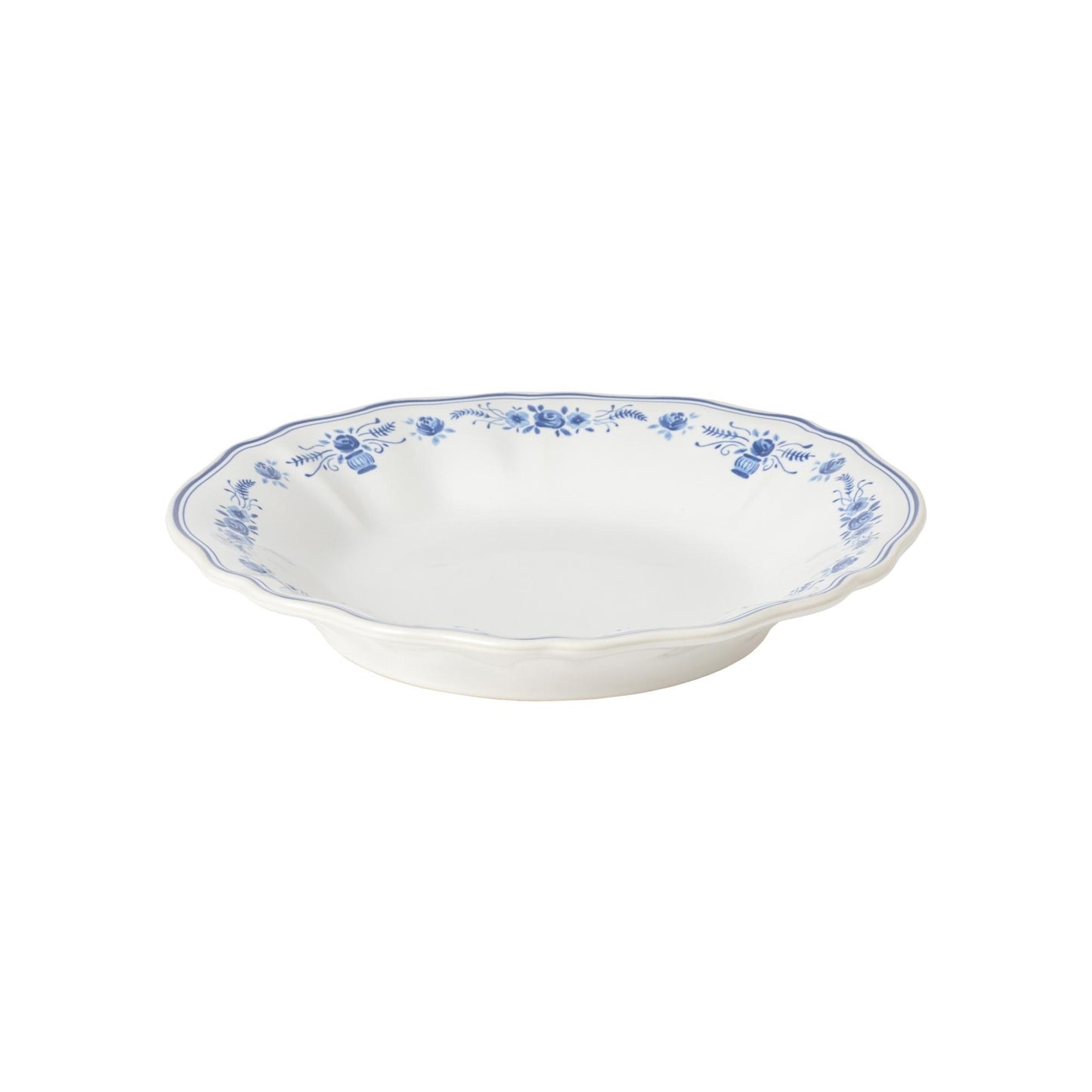 Soup/pasta plate, White-blue