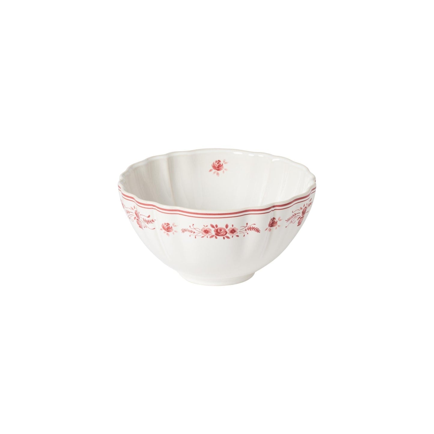 Soup/cereal bowl, White-red