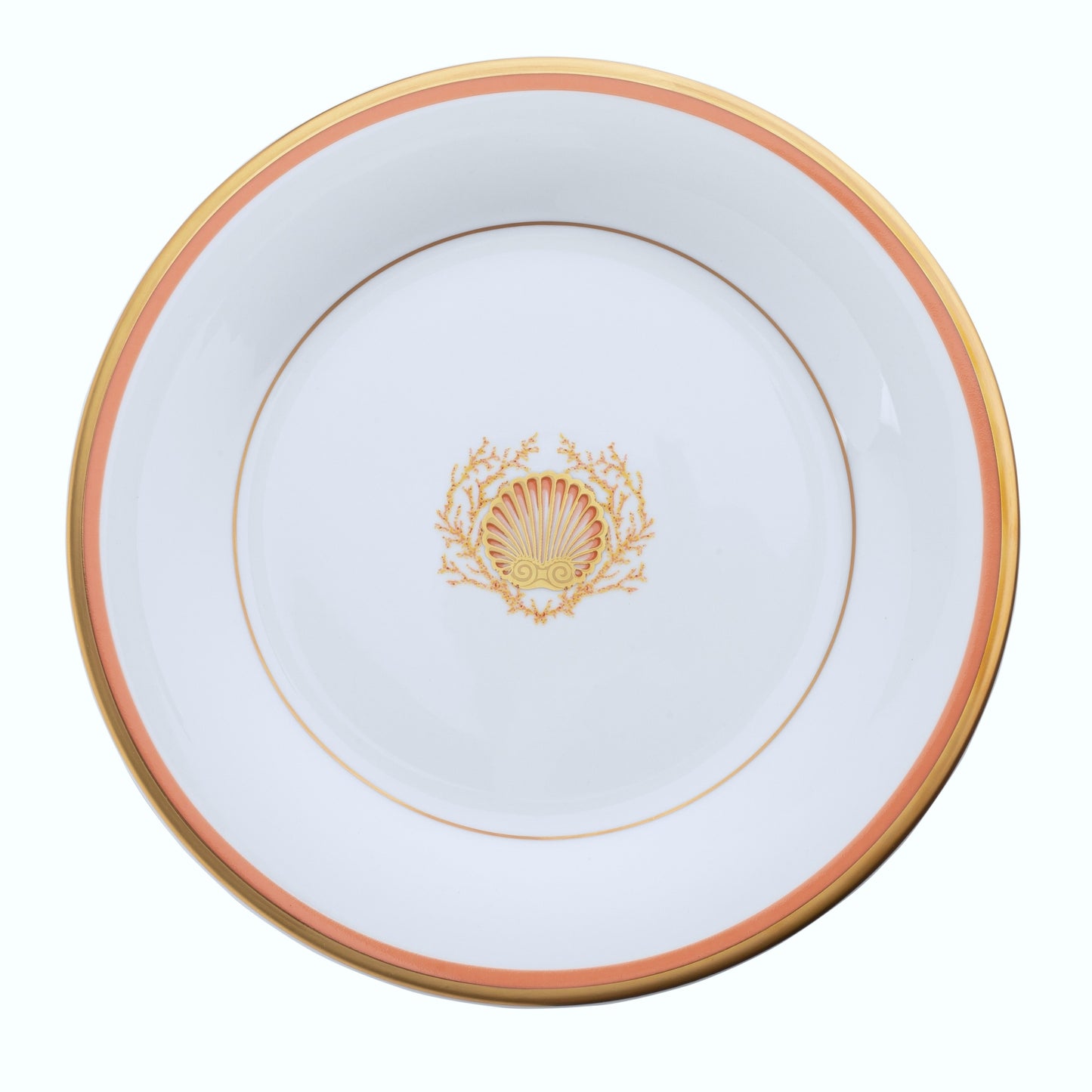 Motif Center Well Bread & Butter Gold & Coral Band