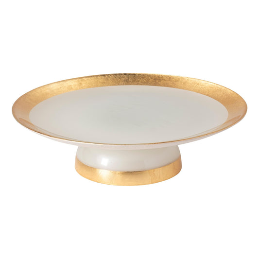 Glass band footed plate
