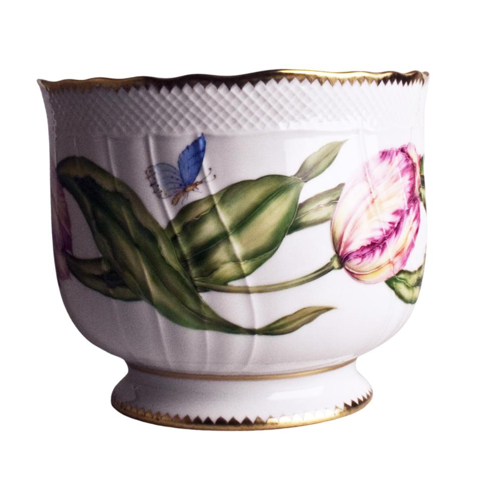 Round Pink Tulip Cachepot