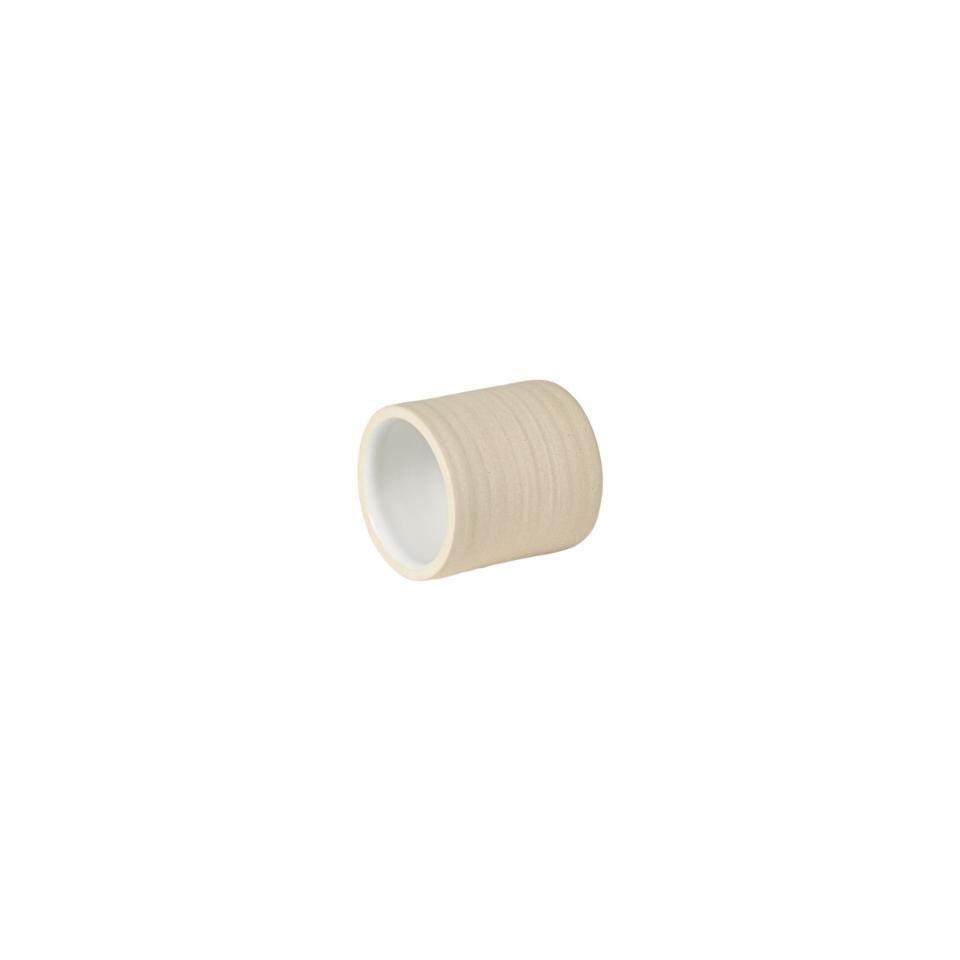 Set 4 Napkin rings round, White