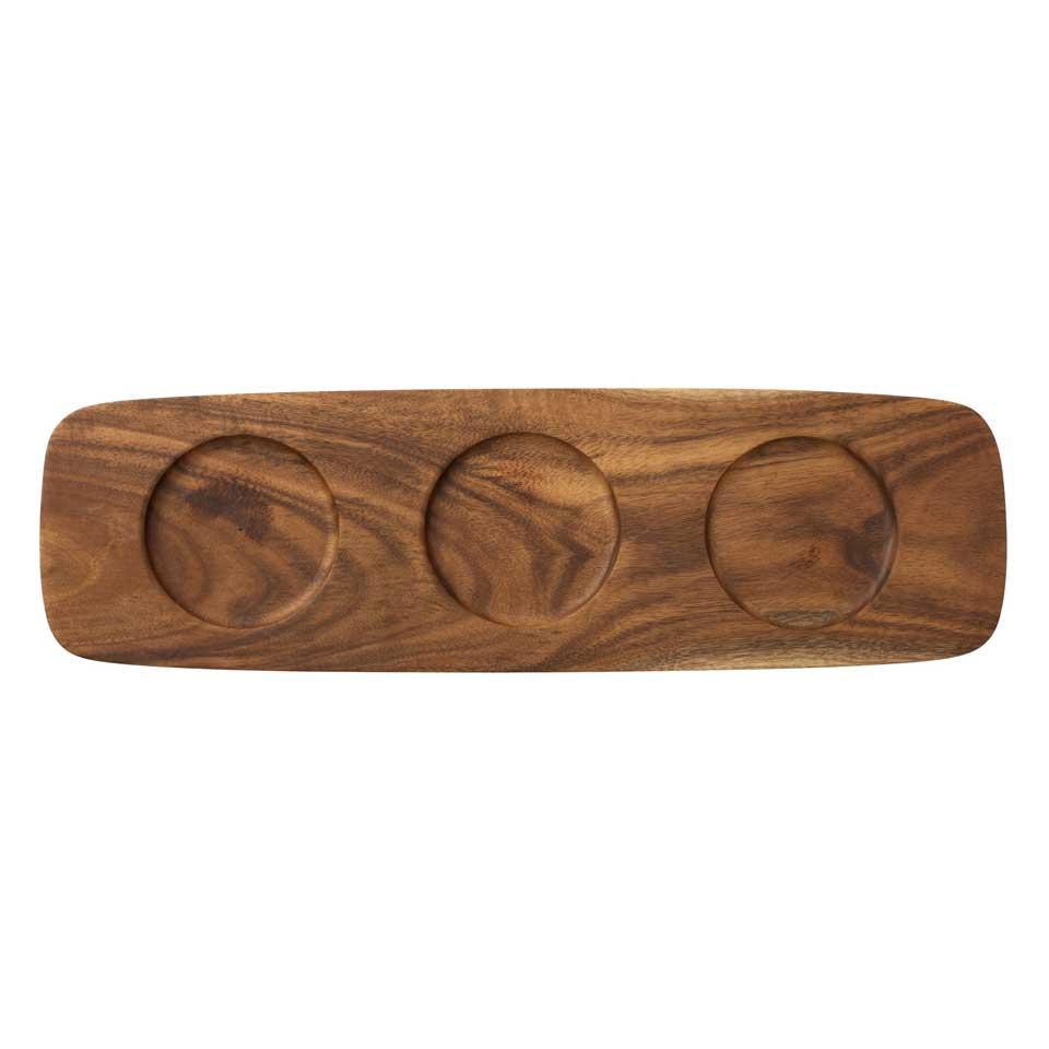 Wood Tray for Dip Bowl