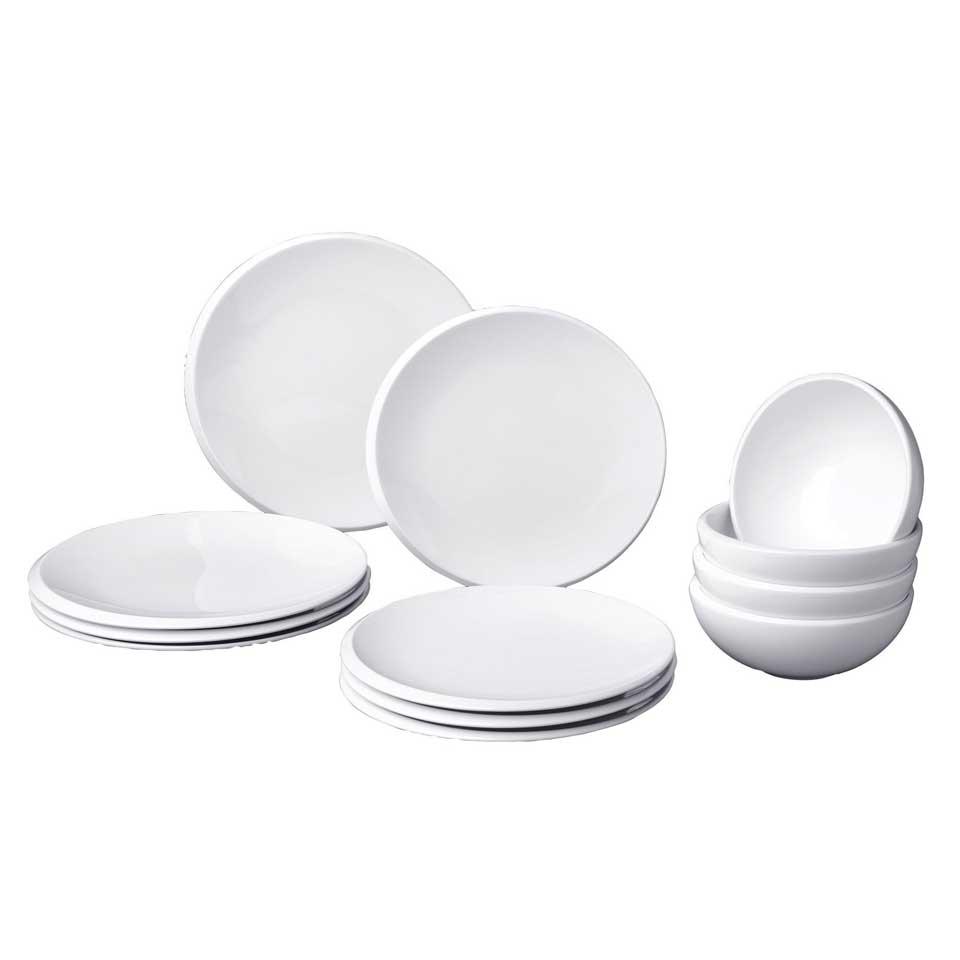 12 Piece Set 4 x Dinner, Salad, Rice Bowl