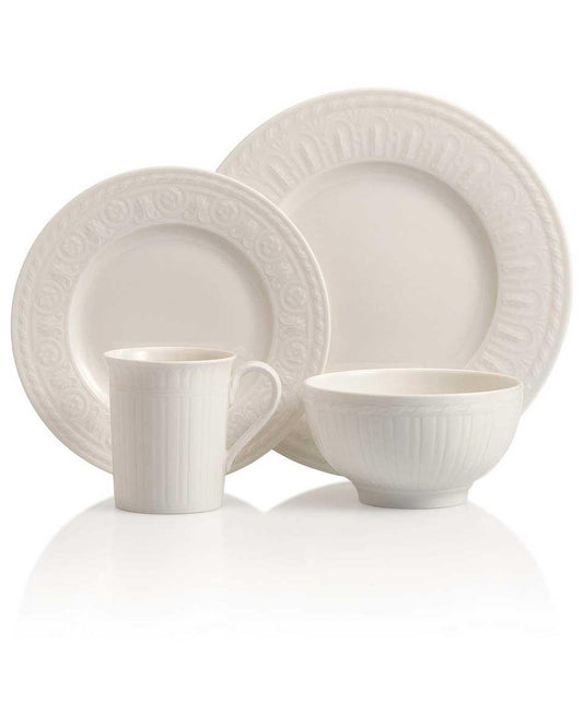 24 Piece Set 6 x Dinner, Salad, Rice Bowl, Mug