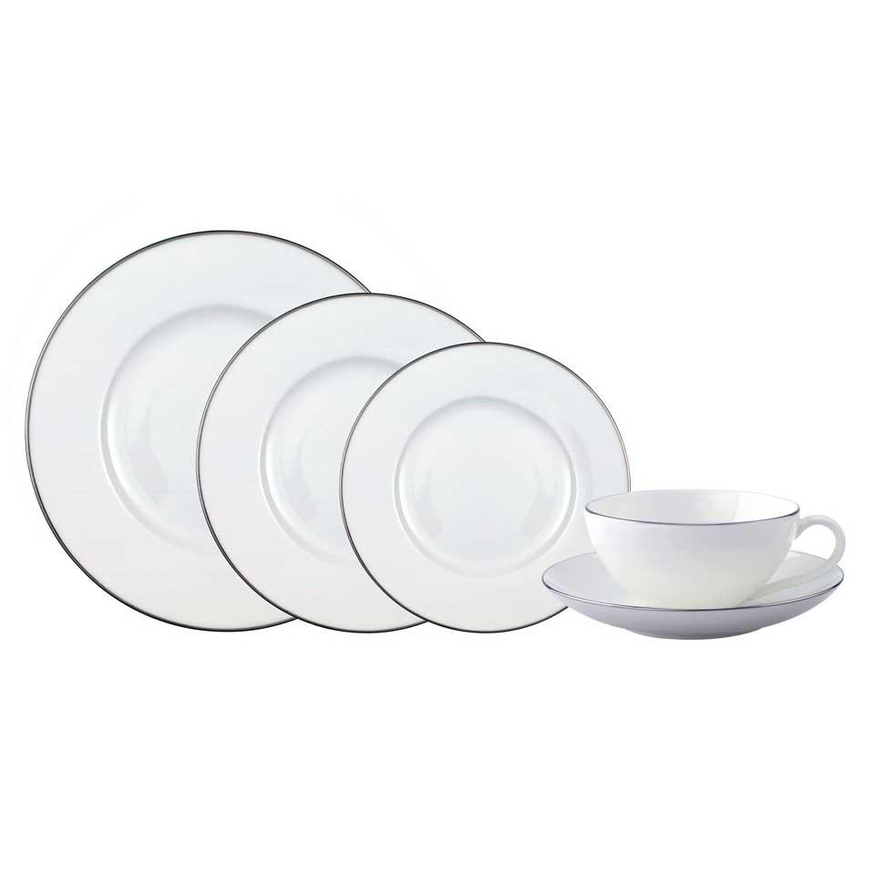 5 Piece Place Setting Dinner, Salad, Bread & Butter, Tea Cup, Tea Saucer