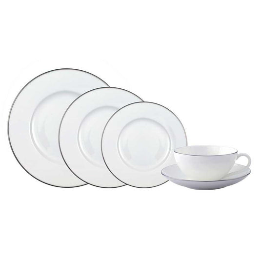 5 Piece Place Setting Dinner, Salad, Bread & Butter, Tea Cup, Tea Saucer