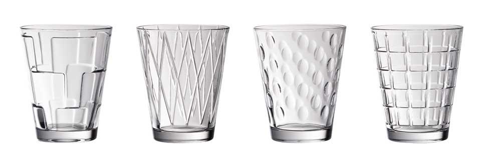 Tumbler Clear Set of 4 Assort