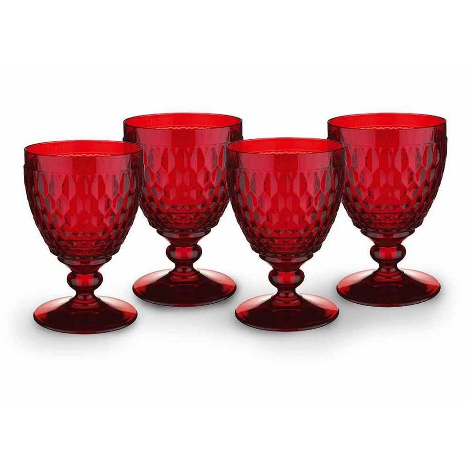 Water Goblet Set of 4 Red