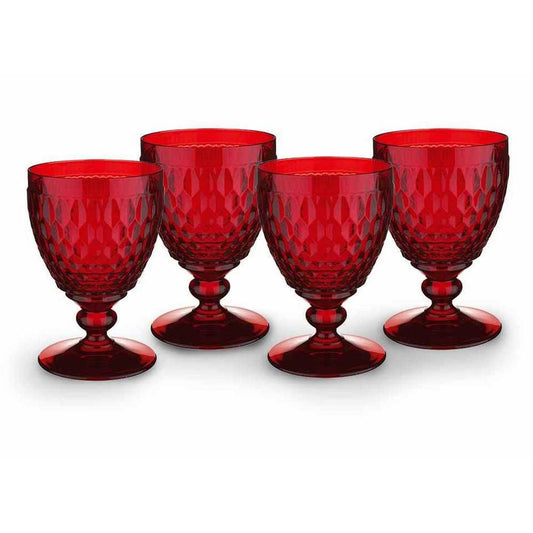 Water Goblet Set of 4 Red