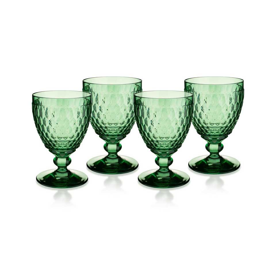 Water Goblet Set of 4 Green