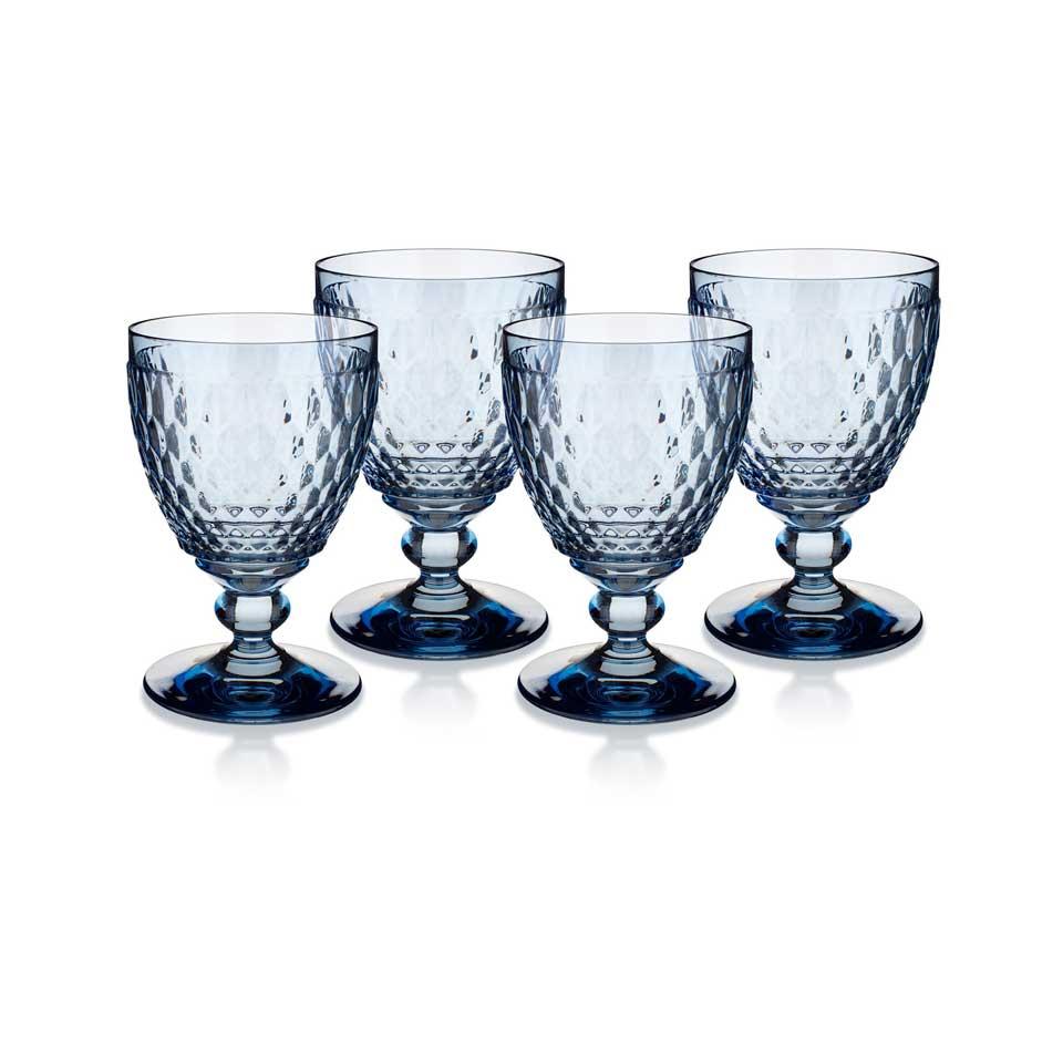 Water Goblet Set of 4 Blue
