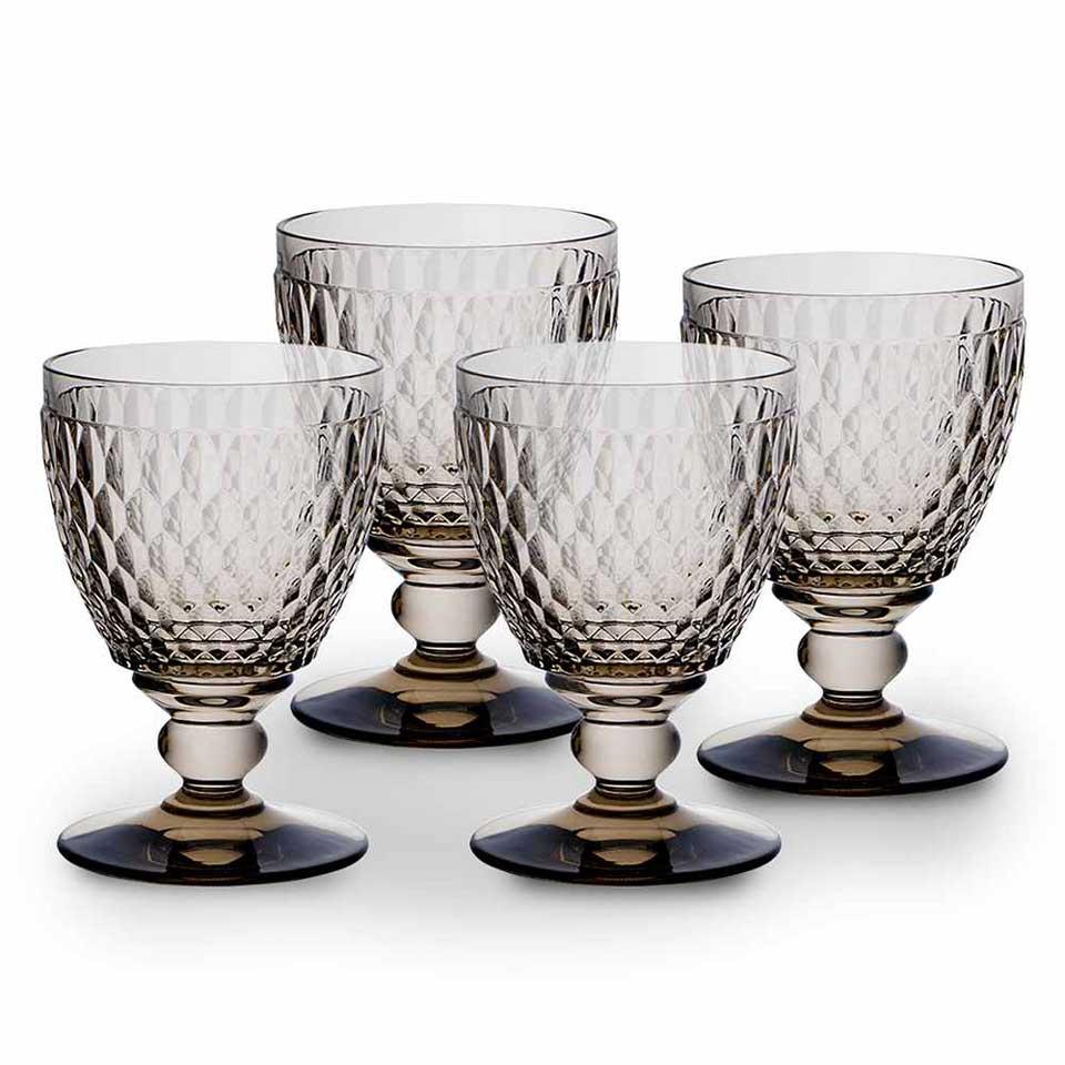 Water Goblet Set of 4 Smoke