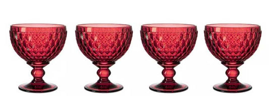 Champagne / Dessert Bowl Set of 4 Red