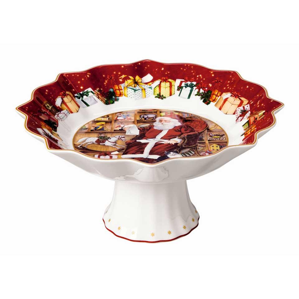 Toy's Fantasy Footed Bowl - Santa Reads Wish Lists