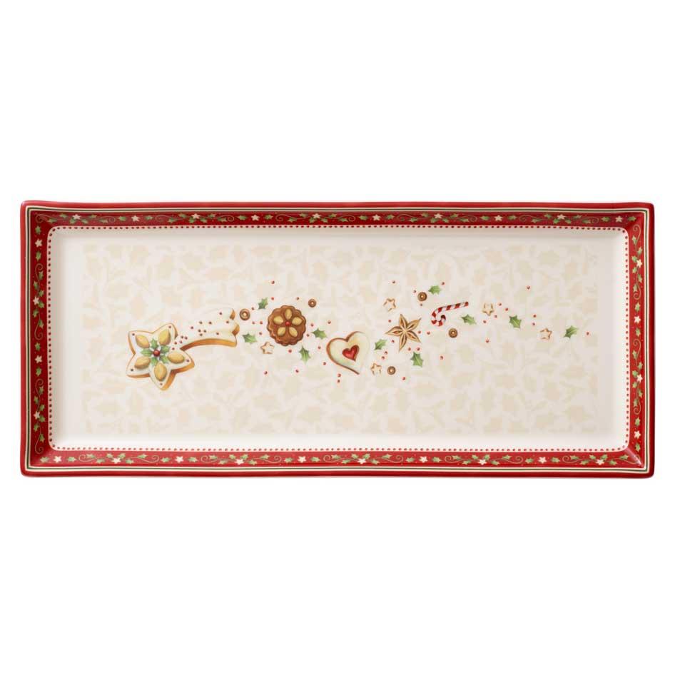 Winter Bakery Delight Cake Plate Rectangular