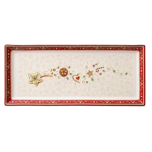 Winter Bakery Delight Cake Plate Rectangular