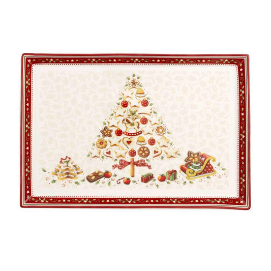 Winter Bakery Delight Rectangular Cake Platter Large