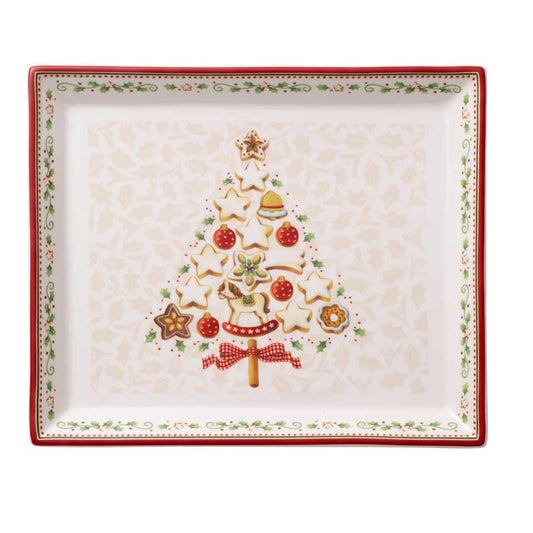 Winter Bakery Delight Rectangular Cake Platter Small
