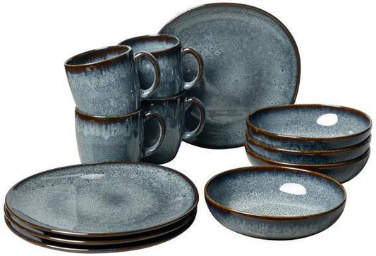 12 Piece Dinnerware Set (Salad Plate, Rice Bowl, Mug)