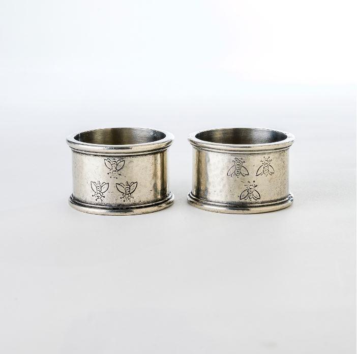 Vintage Bees Napkin Rings, (set of 2)