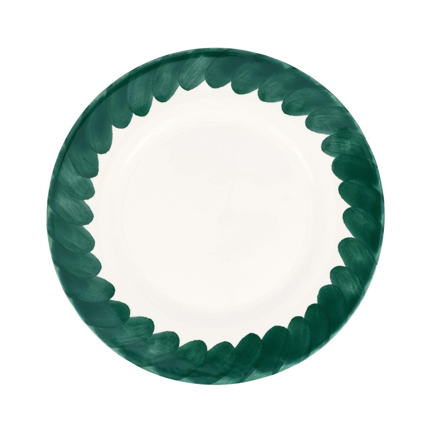 Green Brushstroke Dinner Plate