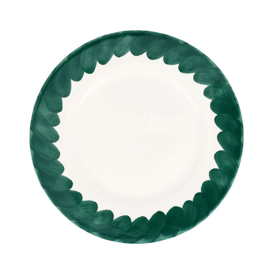 Green Brushstroke Dinner Plate