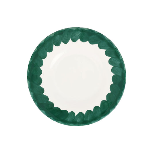 Green Brushstroke Salad Plate
