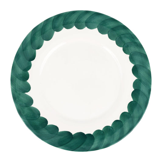 Green Brushstroke Round Platter