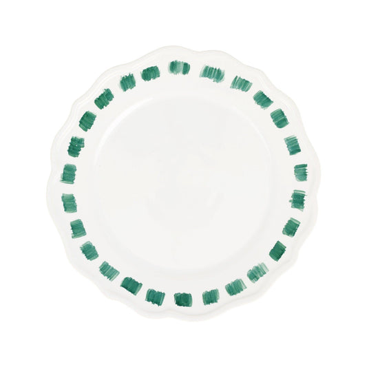 Green Stitch Dinner Plate