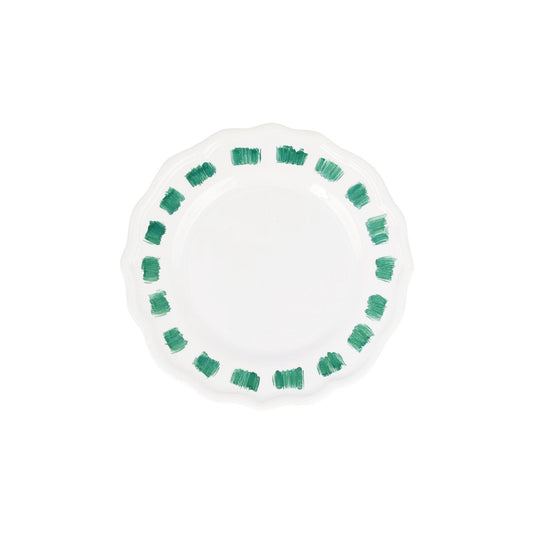 Green Stitch Cocktail Plate