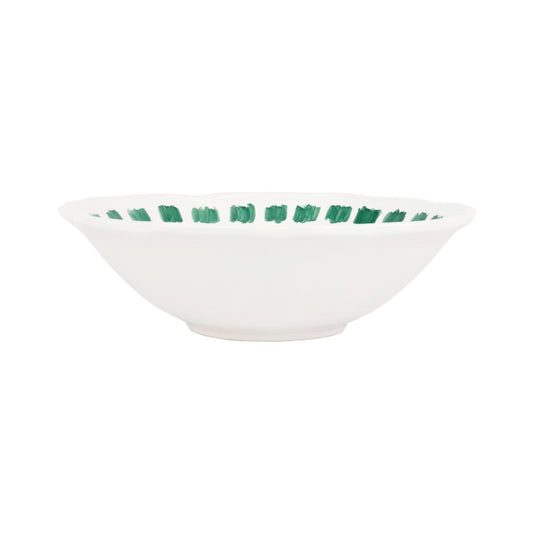 Green Stitch Serving Bowl