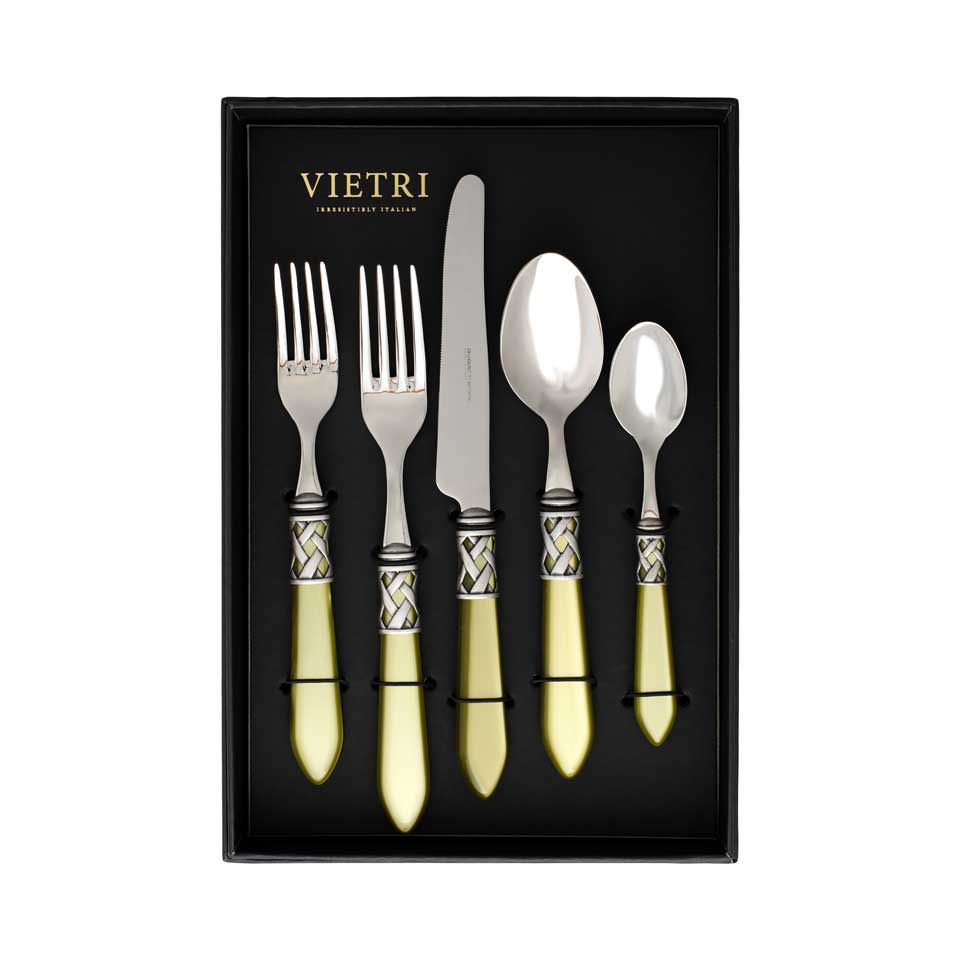 Antique Chartreuse Five-Piece Place Setting Ã¢ÂÂ Set of 4