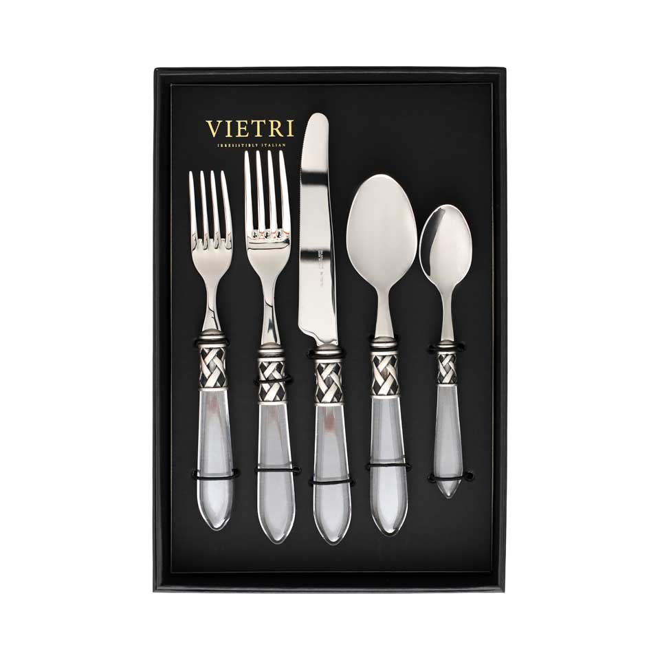 Antique Clear Five-Piece Place Setting Ã¢ÂÂ Set of 4