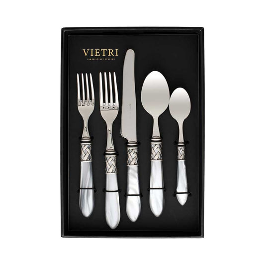 Antique Light Gray Five-Piece Place Setting Ã¢ÂÂ Set of 4