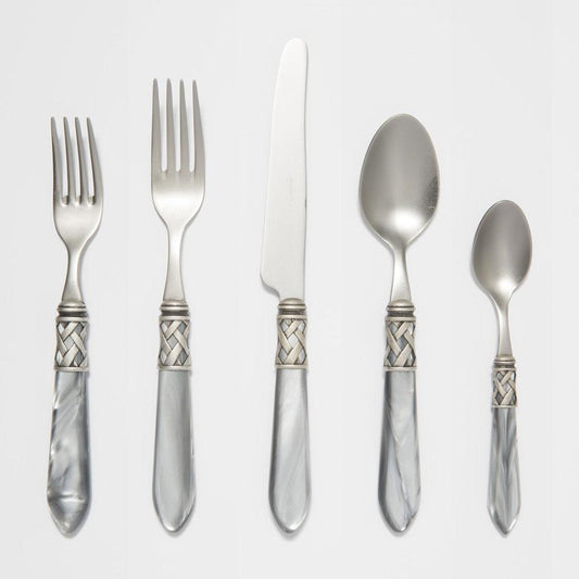 Antique Light Gray Five-Piece Place Setting