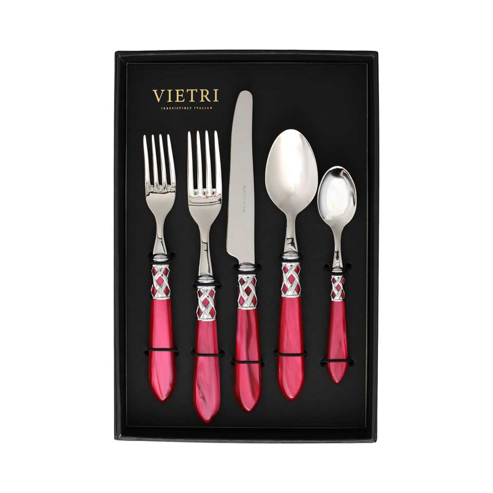 Brilliant Raspberry Five-Piece Place Setting Ã¢ÂÂ Set of 4