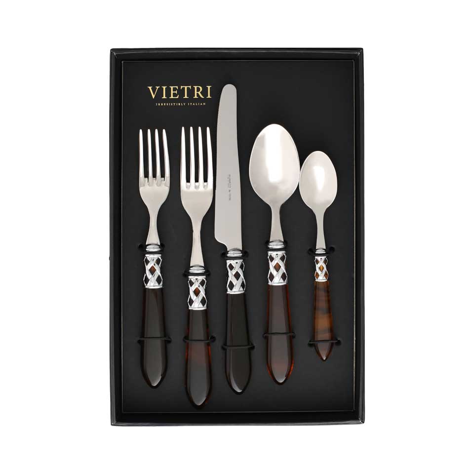 Brilliant Tortoiseshell Five-Piece Place Setting Ã¢ÂÂ Set of 4