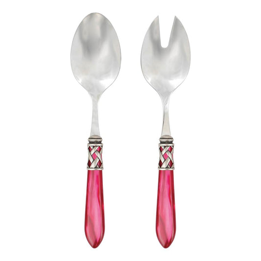 Antique Raspberry Salad Server Set