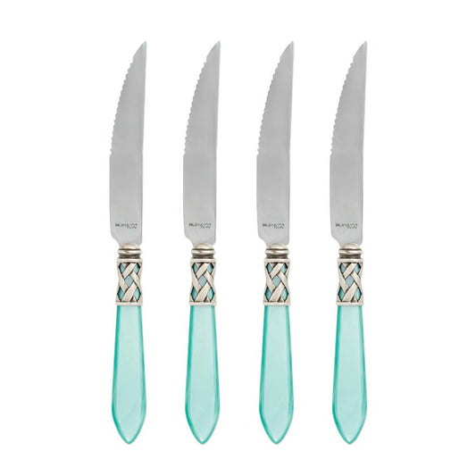 Antique Aqua Steak Knives - Set of 4