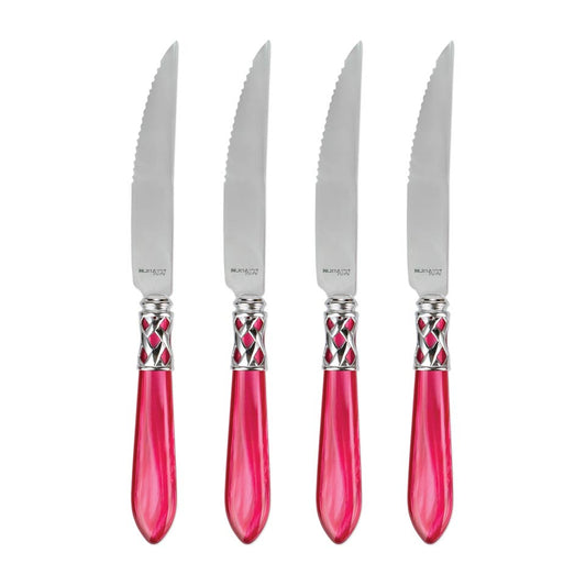Brilliant Raspberry Steak Knives - Set of 4
