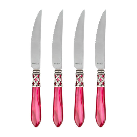 Antique Raspberry Steak Knives - Set of 4