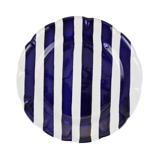 Cobalt Stripe Dinner Plate
