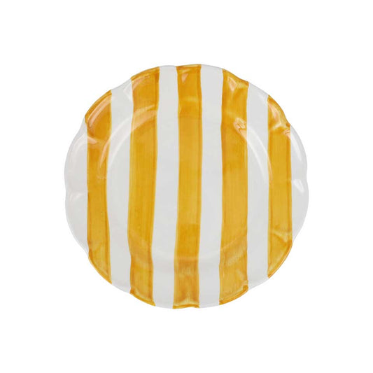 Yellow Stripe Salad Plate