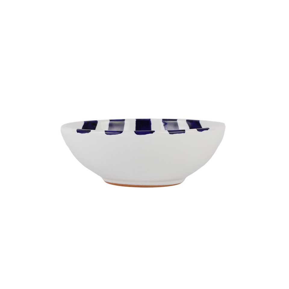 Cobalt Stripe Cereal Bowl