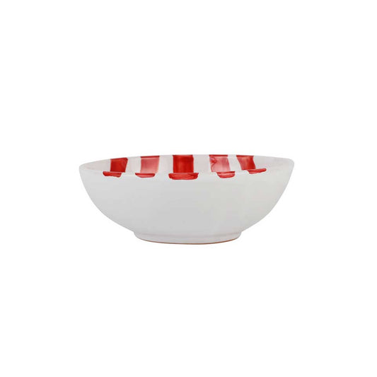 Red Stripe Cereal Bowl