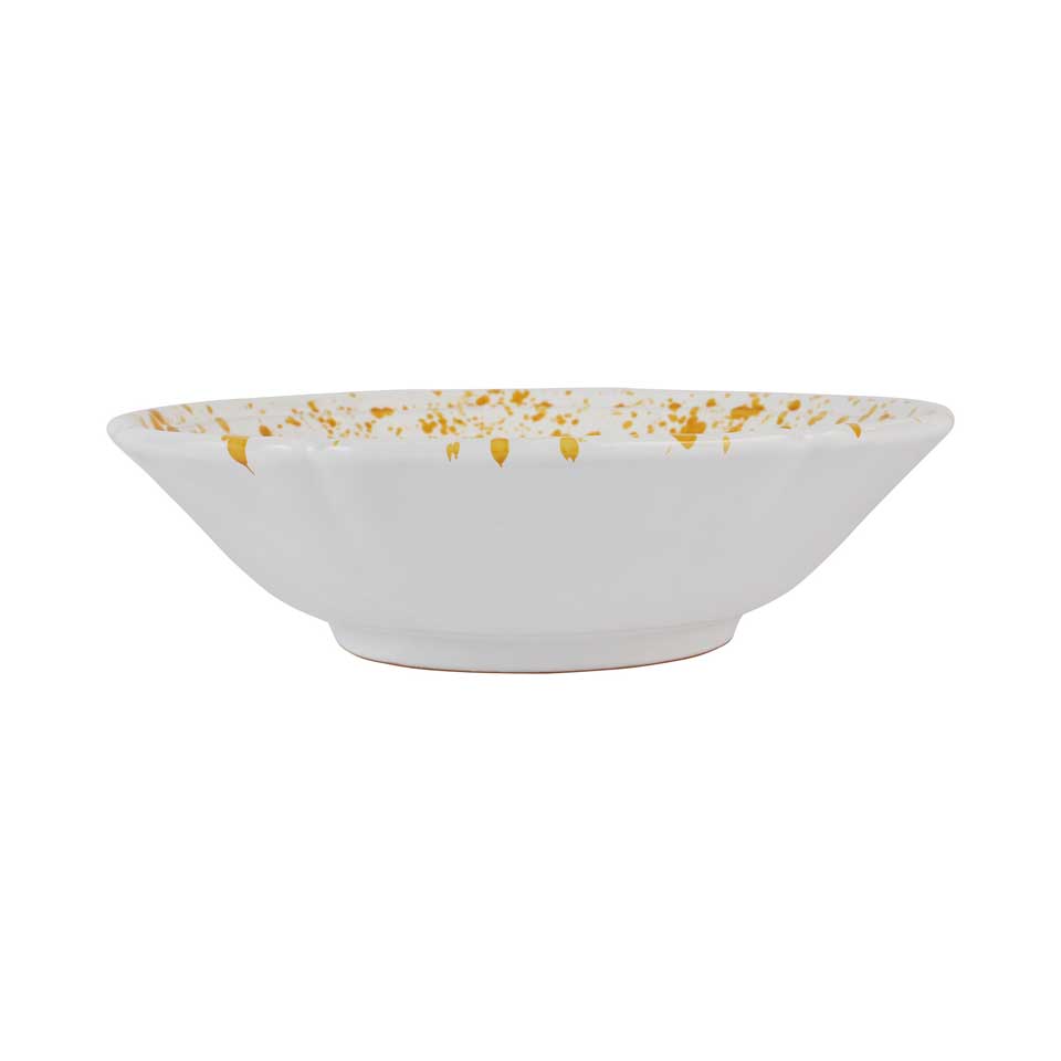 Yellow Splatter Serving Bowl