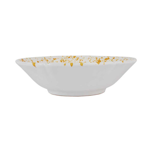 Yellow Splatter Serving Bowl