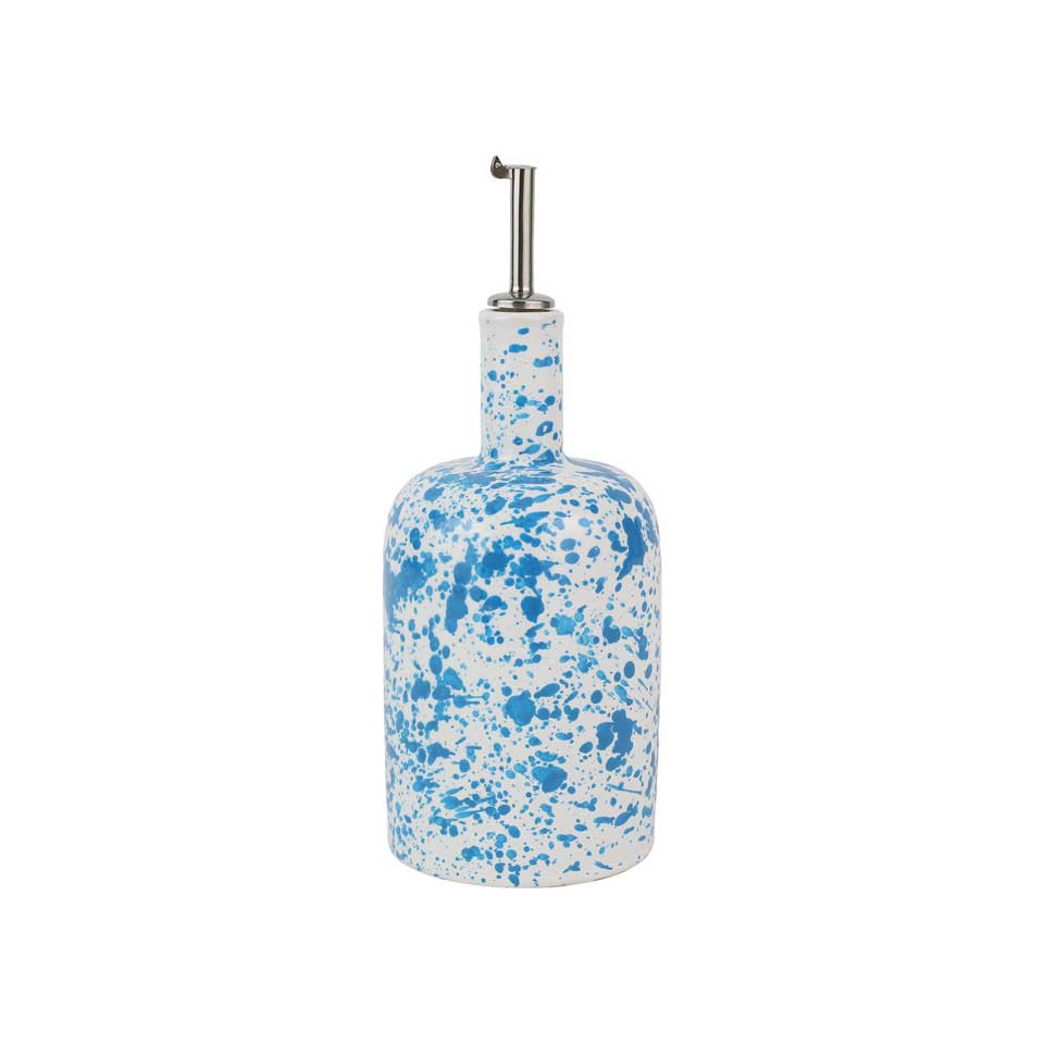 Aqua Splatter Olive Oil Bottle