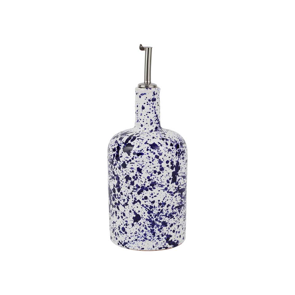 Cobalt Splatter Olive Oil Bottle